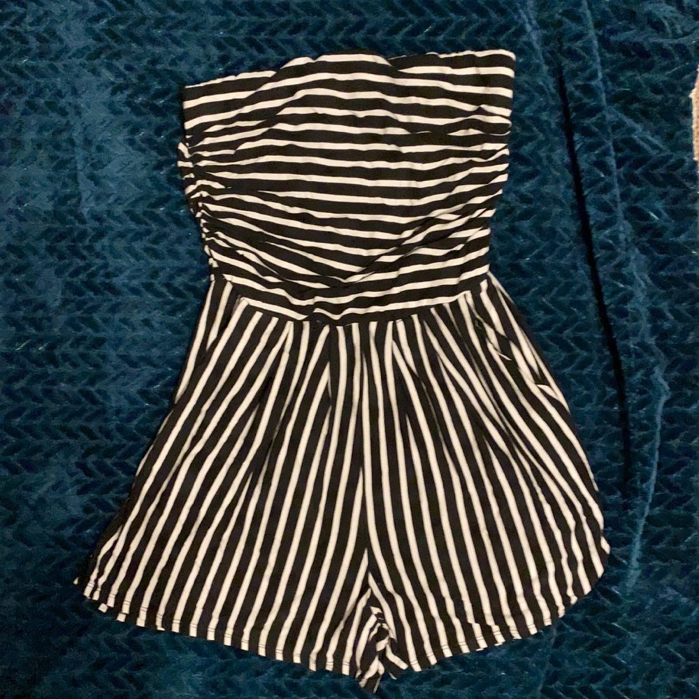 Black and white romper
